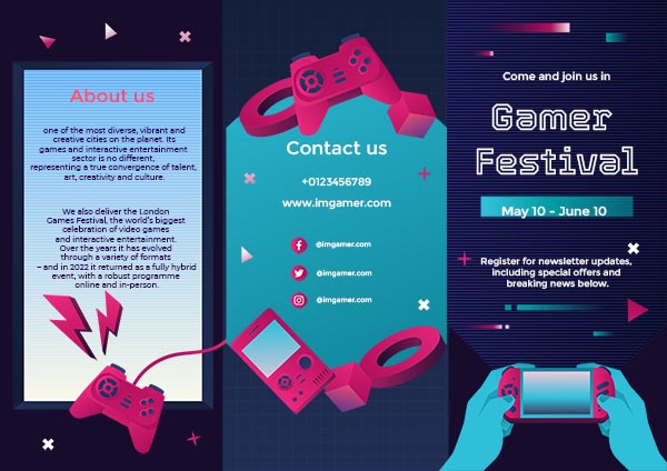 Gaming Event Brochure Template