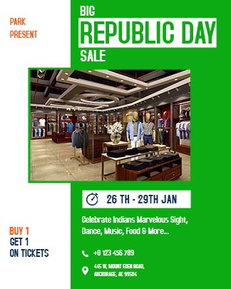 Republic Day Big Sale Offer Instagram Post