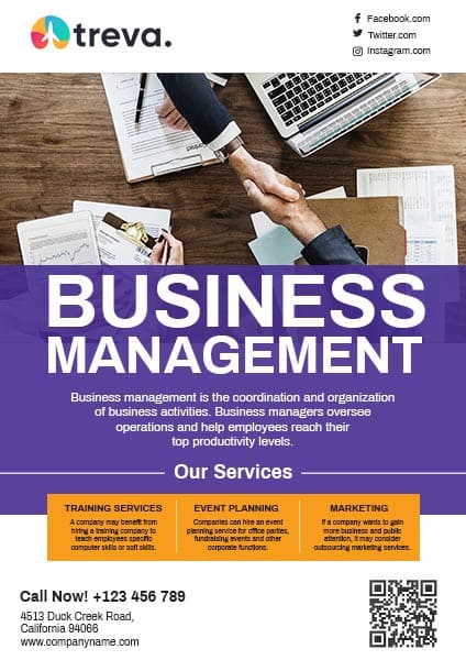 Management Services Business Flyer Template