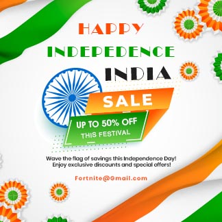India Independence Day Creative Offer Sale Radial Post