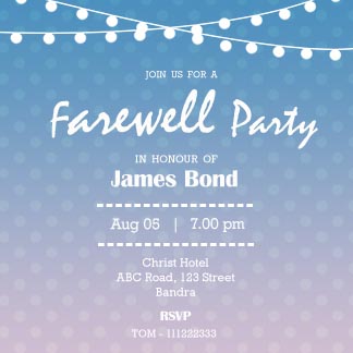 Retirement Farwell Party Invitation Square Post Template