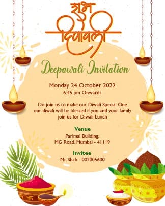 Free Diwali Party Invitation Template Download
