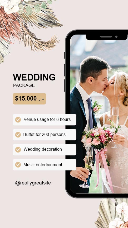 Wedding Package Price List Instagram Story Template