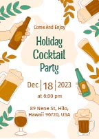 Cocktail Party Invitation Card Template