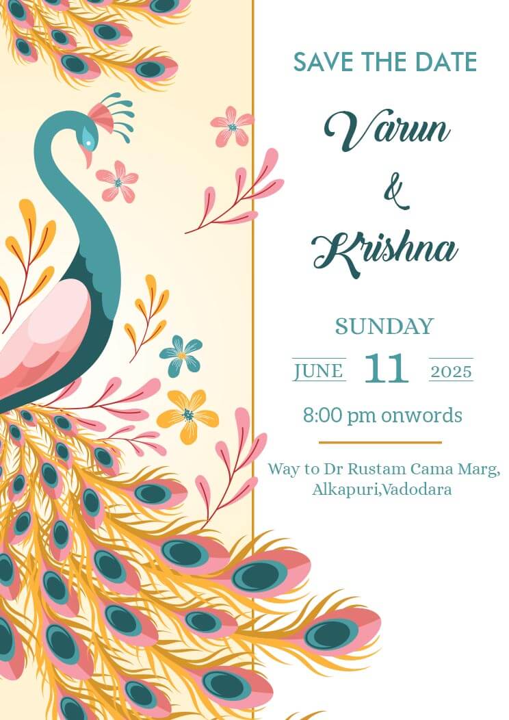 Free Indian Wedding Save The Date Invitation Card