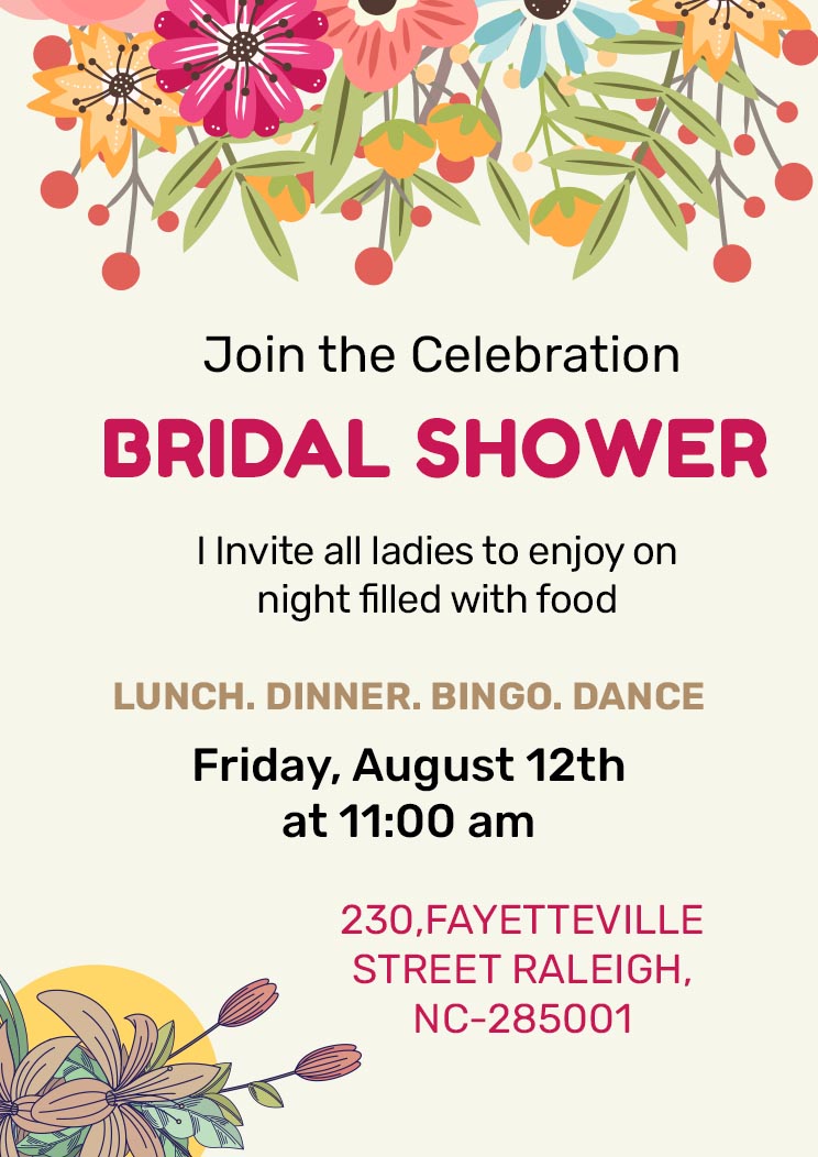 Download Bridal Shower Invitation Card