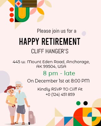 New Retirement Party Invitation Template