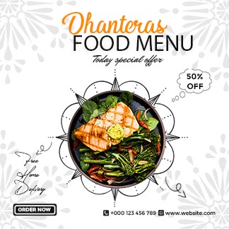 Dhanteras Food Menu Instagram Post
