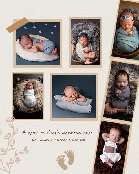 Baby Photo Collage Story Template Free