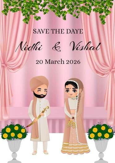 Download Indian Wedding Save The Date Invitation