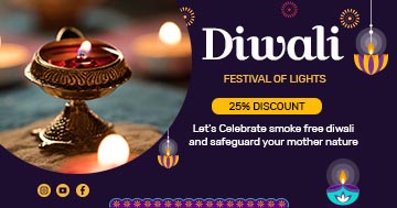 Diwali Sale Facebook Landscape Template