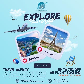 Travel Booking Agency Instagram Post