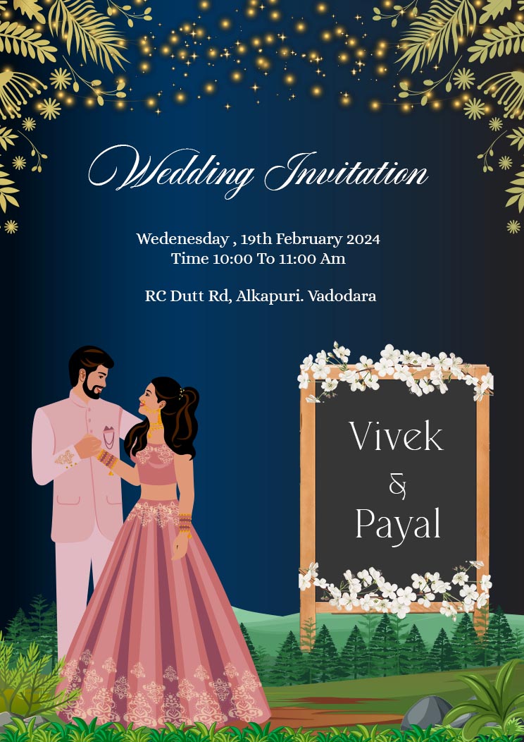 New Colorful Wedding Invitation Template