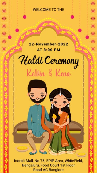 Haldi Ceremony Invitation Story Template Download