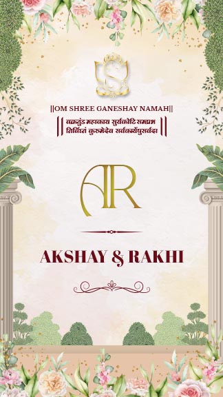 Traditional Indian Caricature Wedding Invitations