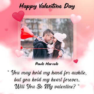 Happy Valentine Day Square Quote Post