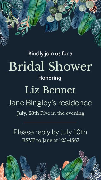 Bridal Shower Instagram Invitation
