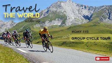 Minimal Travel The World With Us Group Cycle Tour Image Simple and Creative Youtube Thumbnail