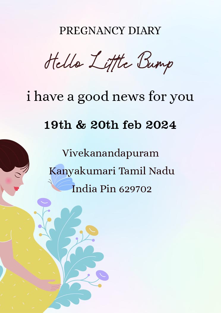Colorful Pregnancy Announcement Card
