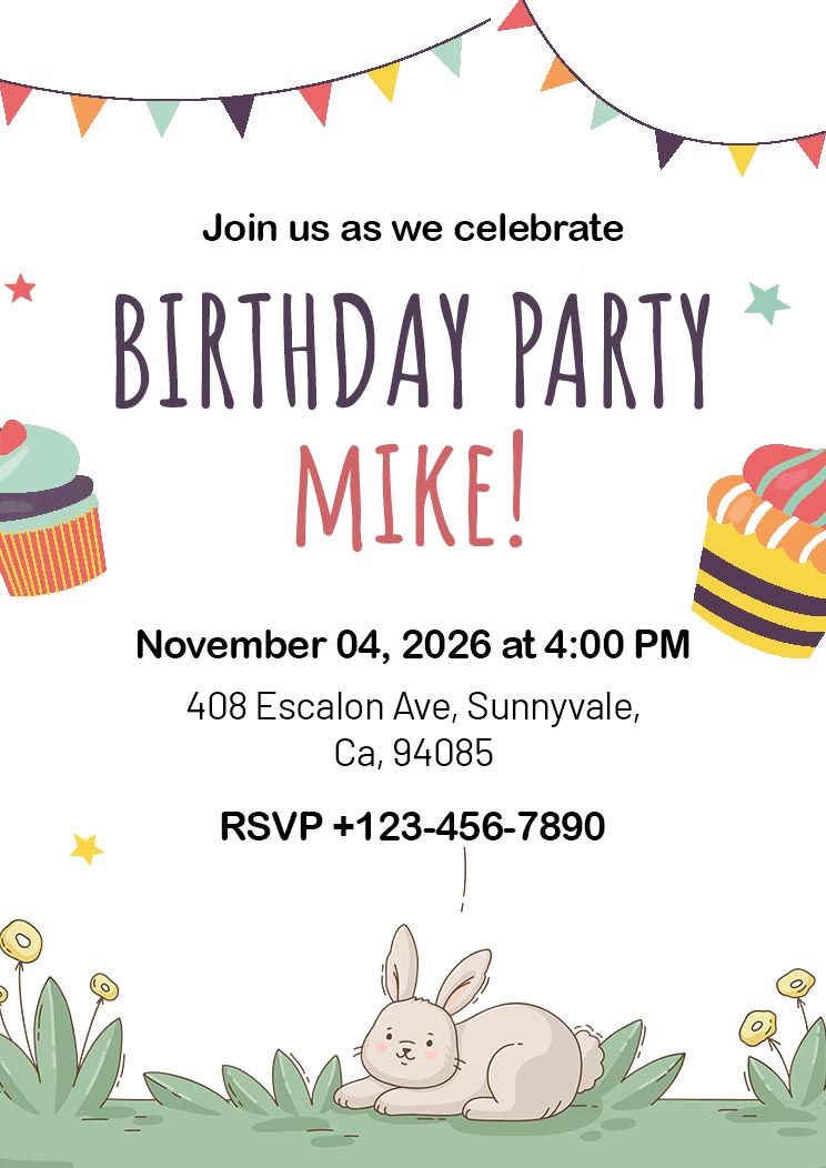 Boy Birthday Party Invitation Template