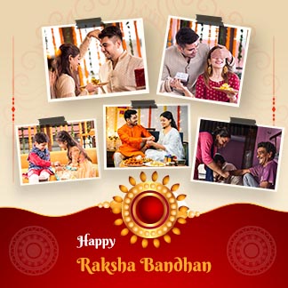 Raksha Bandhan Photo Collage Traditional Instagram Post