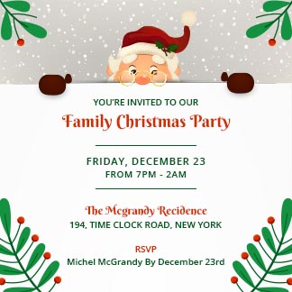 Download Merry Christmas Party Invitation Post Template