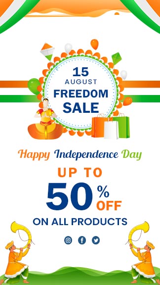 Happy Independence Day Freedom Sale Instagram Story