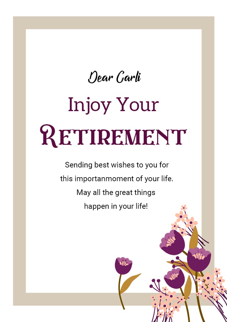 Retirement Wishes for teachers