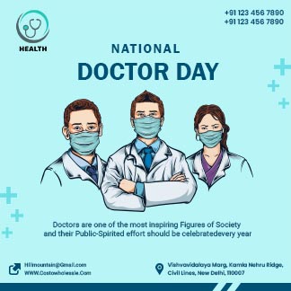 Simple Daily Branding Post For National Doctor's Day
