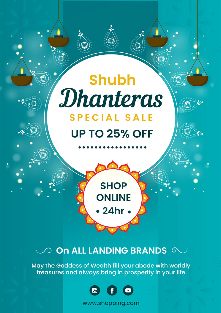 Happy Dhanteras Offer Template