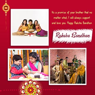 Happy Raksha Bandhan Instagram Photo Collage Post