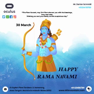 Traditional Happy Ram Navami Daily Branding Post