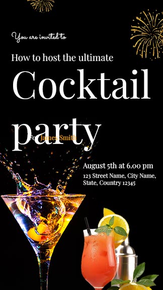 Cocktail Party Invitation Instagram Story