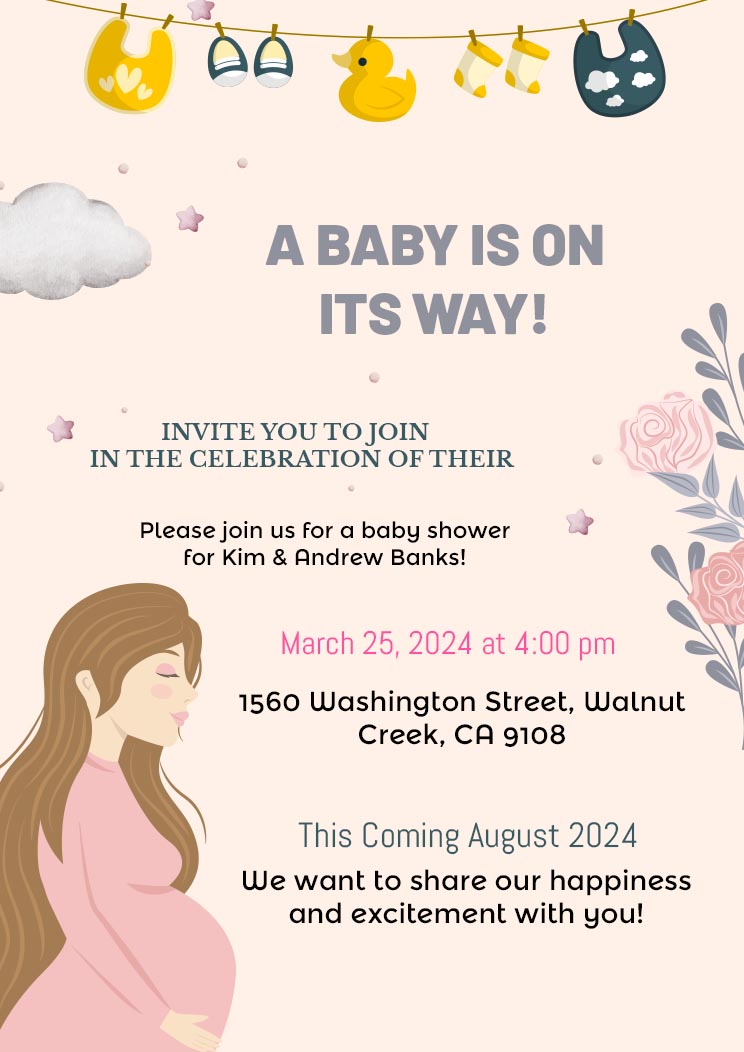 Download Pregnancy Announcement Invitation Template