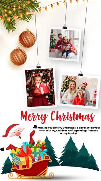 Merry Christmas Wishes Instagram Story Template