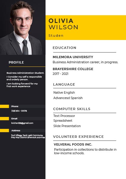 Download Free Resume Portrait Template