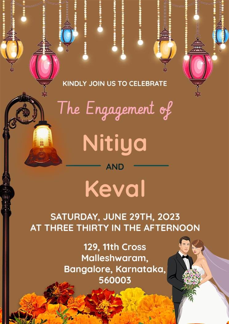 Indian Engagement Invitation Template