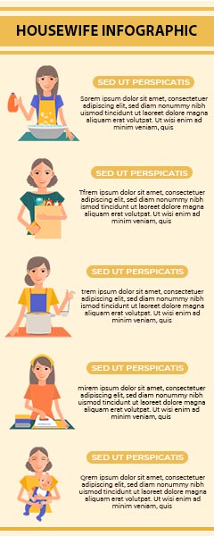 Housewife Infographic Template Download