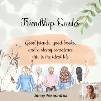 Neutral Floral With Illustration Girls Friends Group and Minimal Leaves Plants With Stylish Instagram Post Friendship Quotes