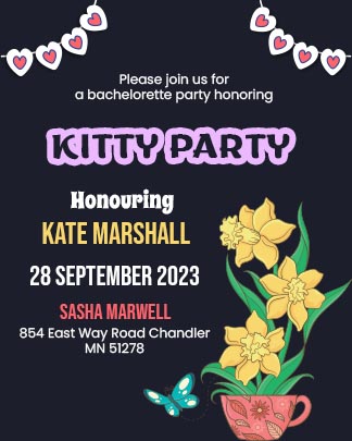 New Kitty Party Celebration Invitation Template