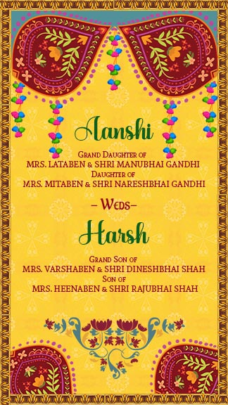 Digital Rajasthani Wedding Invitation Template