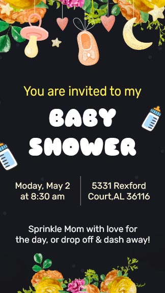 Modern Baby Shower Instagram Story Invitation