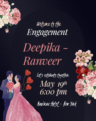 Engagement Invitation Portrait Card