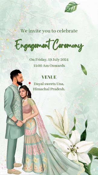 Engagement Invite Card