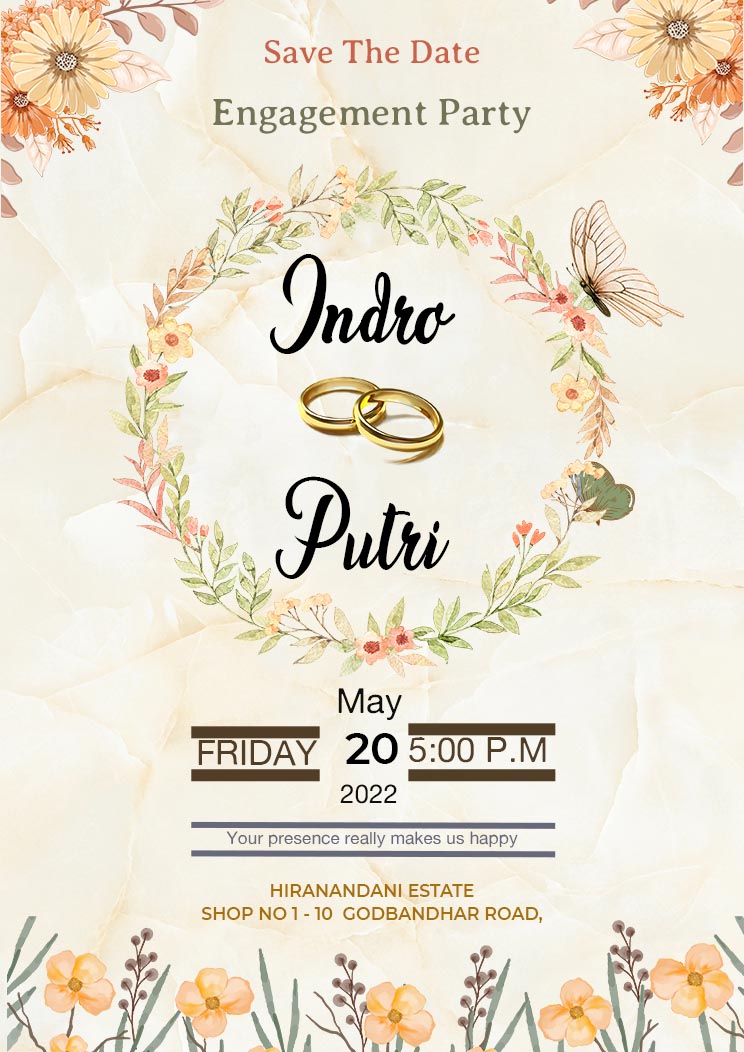 Simple Engagement Party Invitation Template