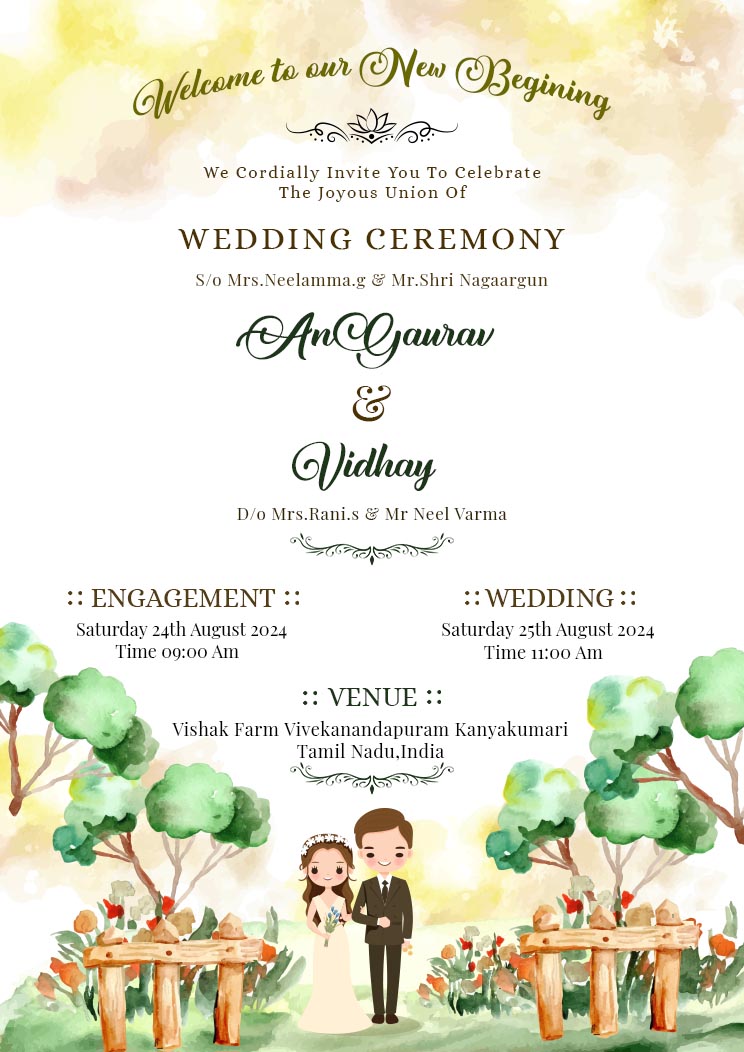 Tamil Wedding Invitation Templates