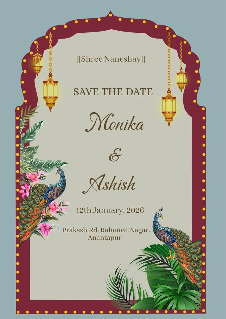 Sample Indian Wedding Invitation
