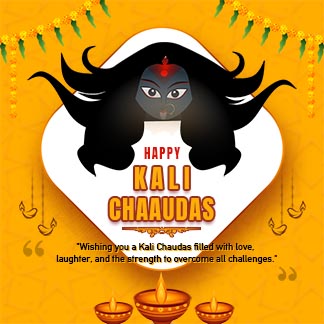 Happy Kali Chaaudas Instagram Quotes Post For Diwali in English