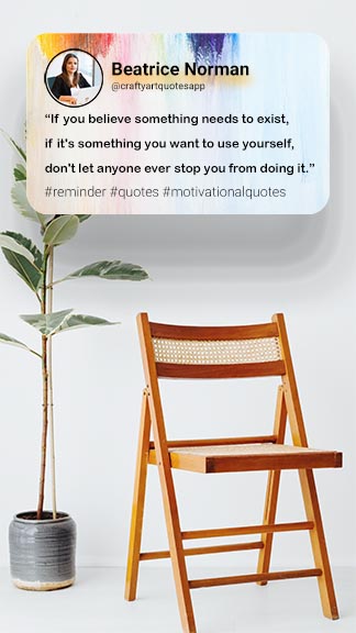 Dawn Pink Wall Background With Wooden Chair and Tree Plants Motivational Instagram Story Quotes