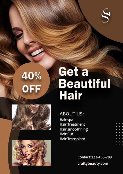 Girl Hair Salon Offer Poster